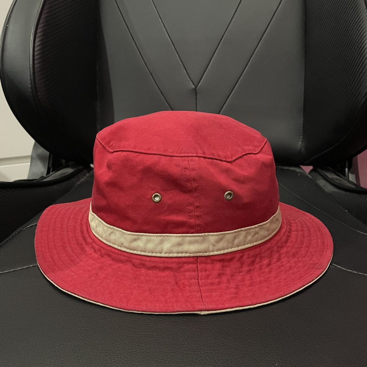 Stussy Vintage Stussy Logo Red Bucket Hat Size ONE SIZE - 4 Thumbnail