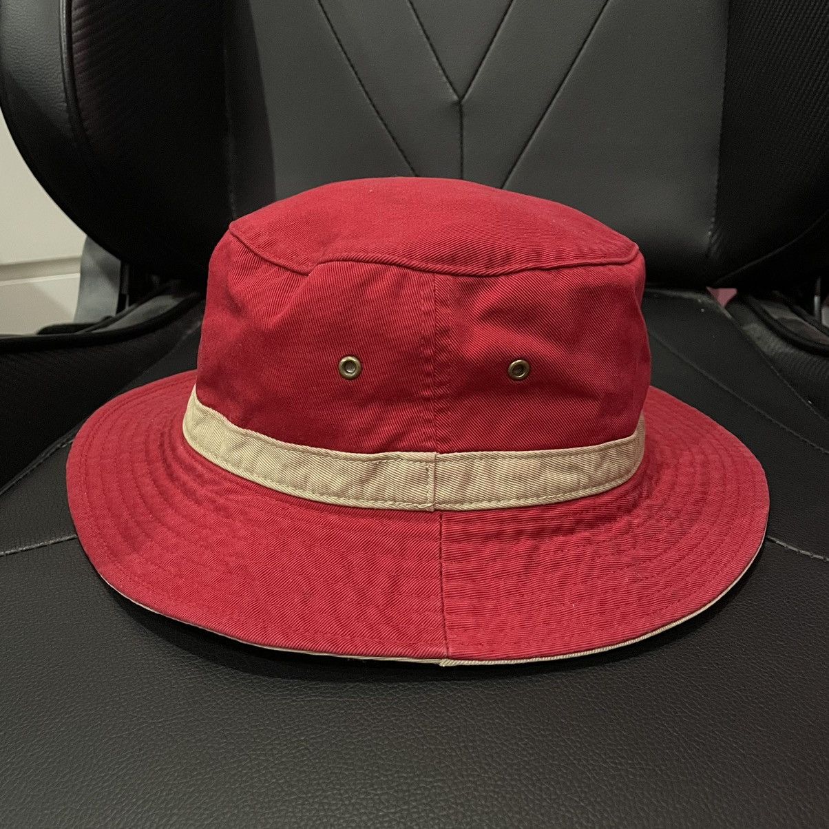 Stussy Vintage Stussy Logo Red Bucket Hat Size ONE SIZE - 3 Thumbnail