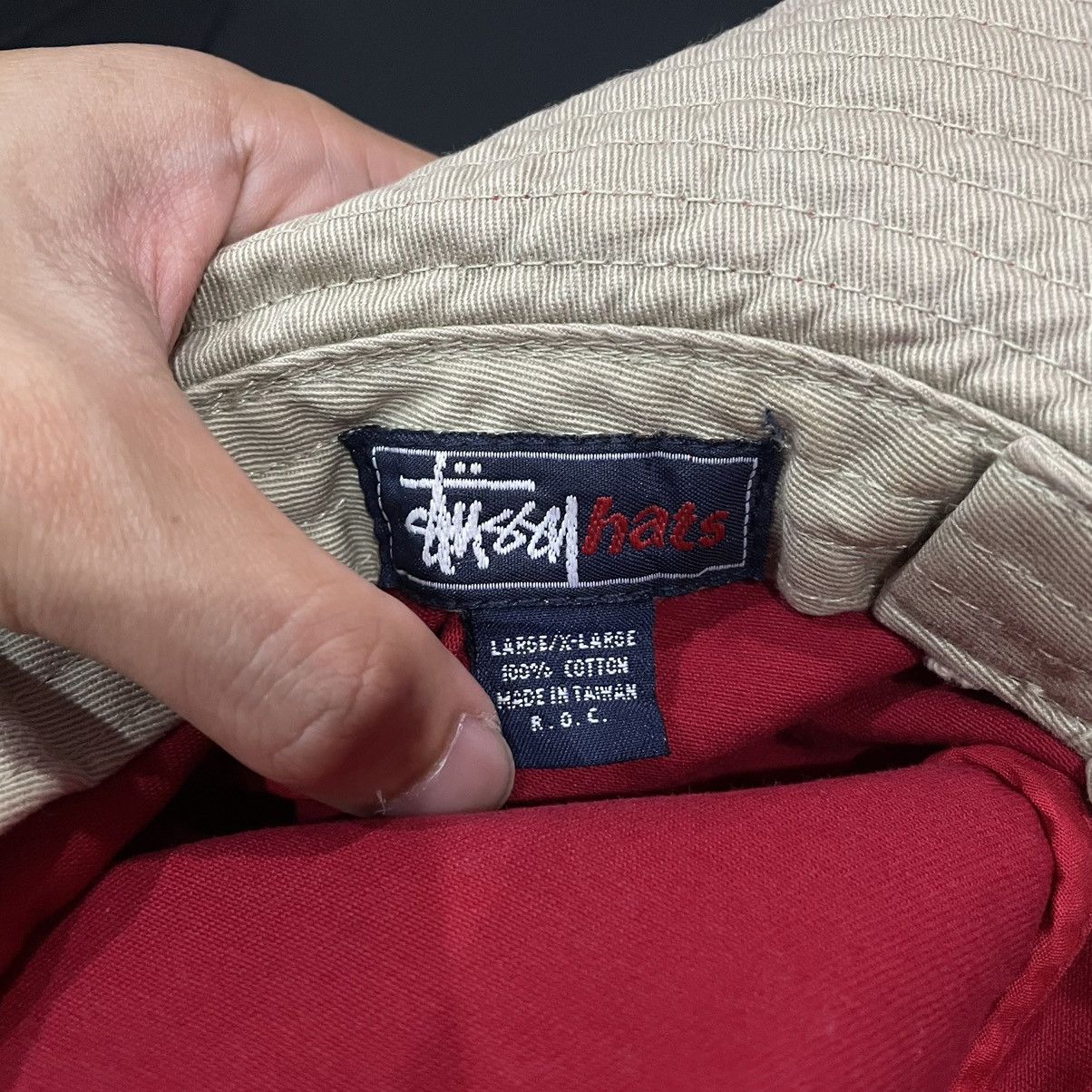 Stussy Vintage Stussy Logo Red Bucket Hat Size ONE SIZE - 9 Thumbnail