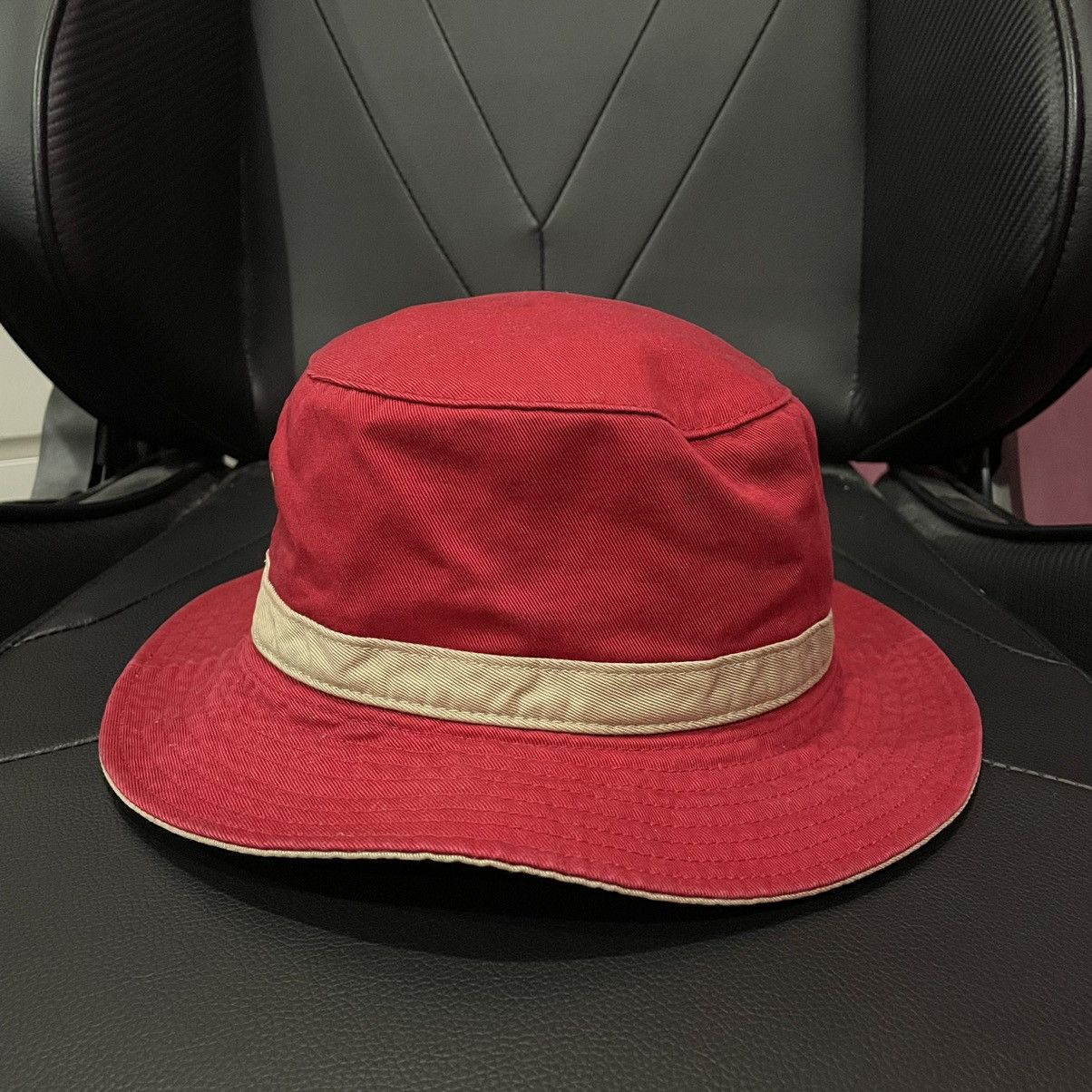 Stussy Vintage Stussy Logo Red Bucket Hat Size ONE SIZE - 2 Thumbnail