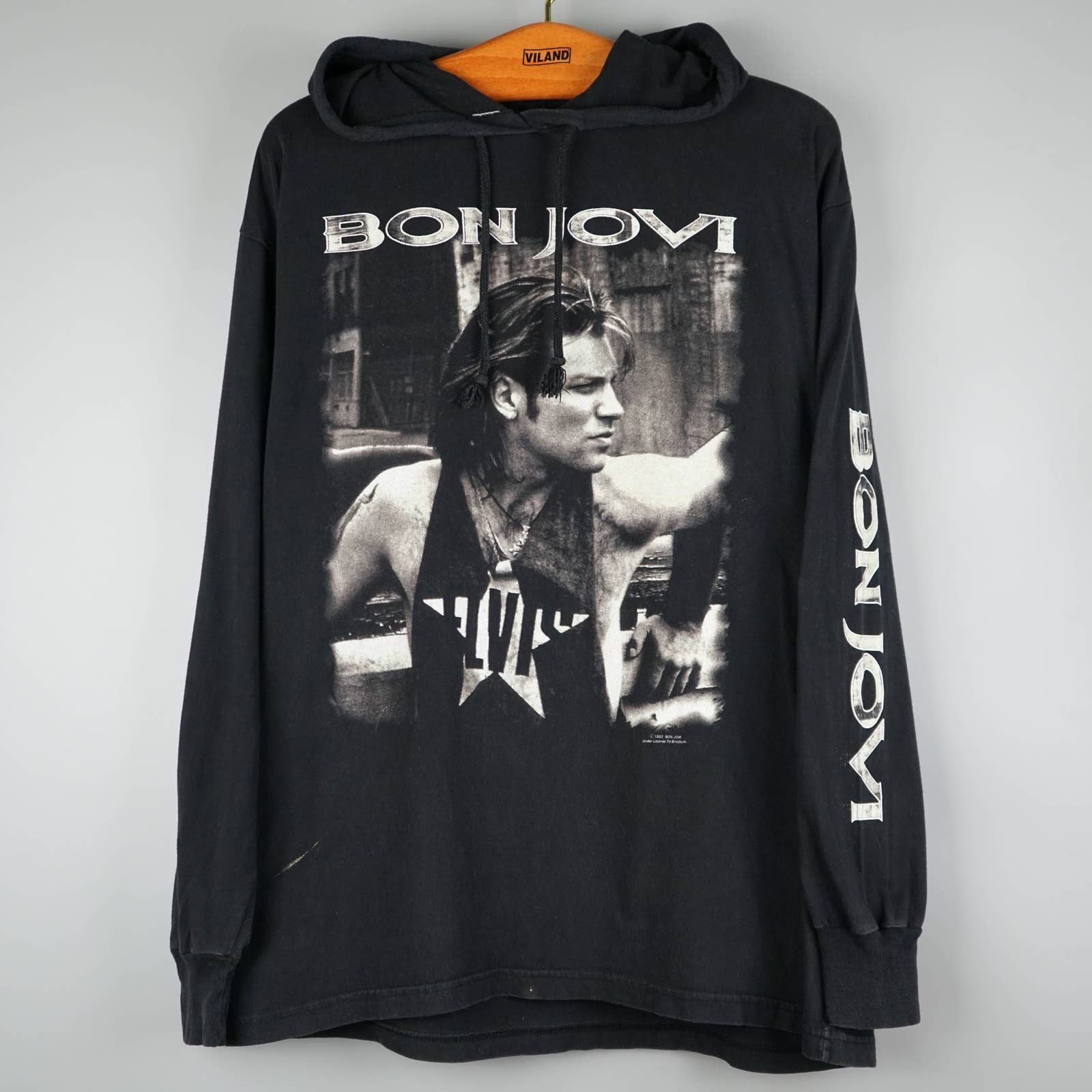 Band Tees × Vintage 1993 Bon Jovi Hoodie Size US L / EU 52-54 / 3 - 1 Thumbnail