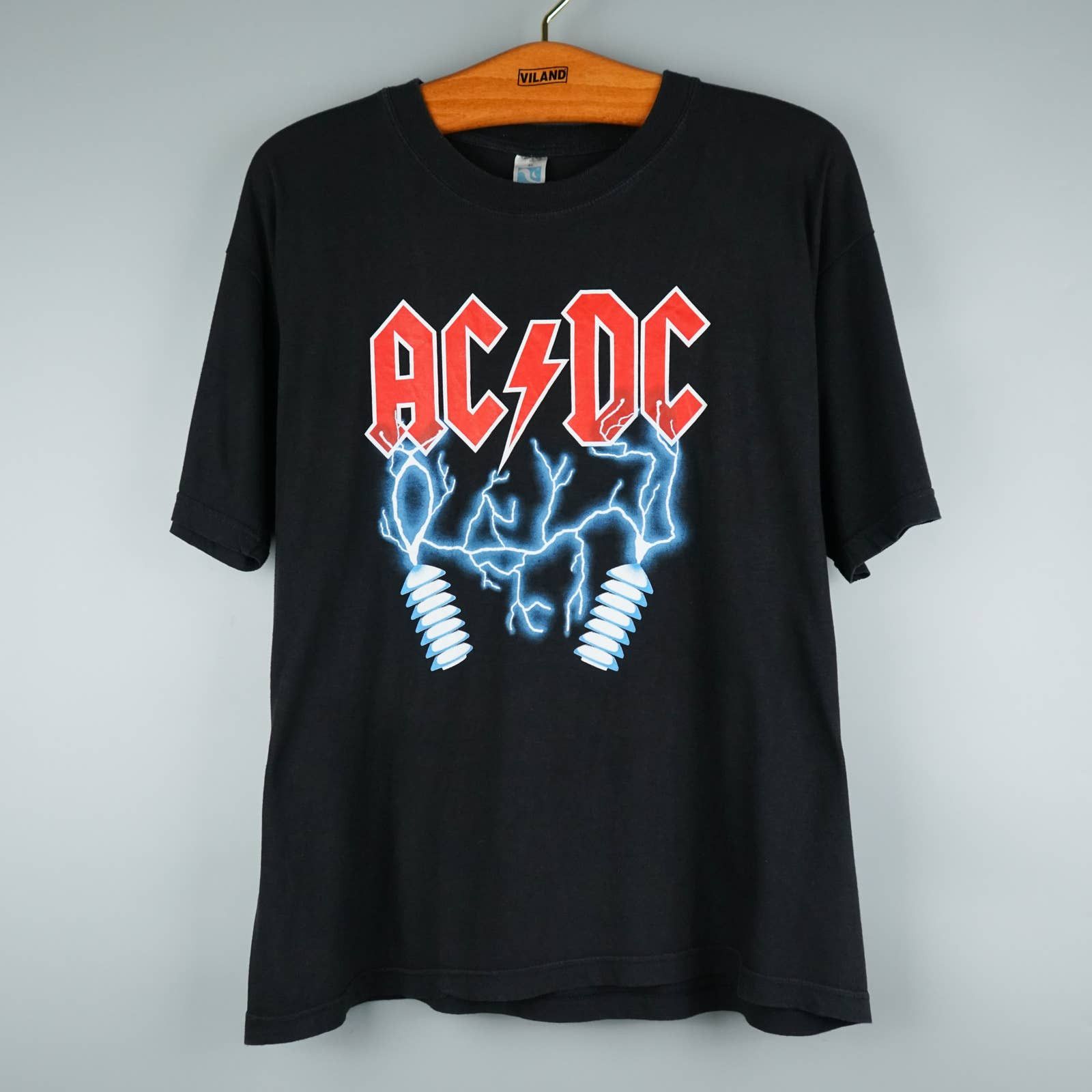 Band Tees × Rock T Shirt × Vintage 90s ACDC t-shirt Lightning 