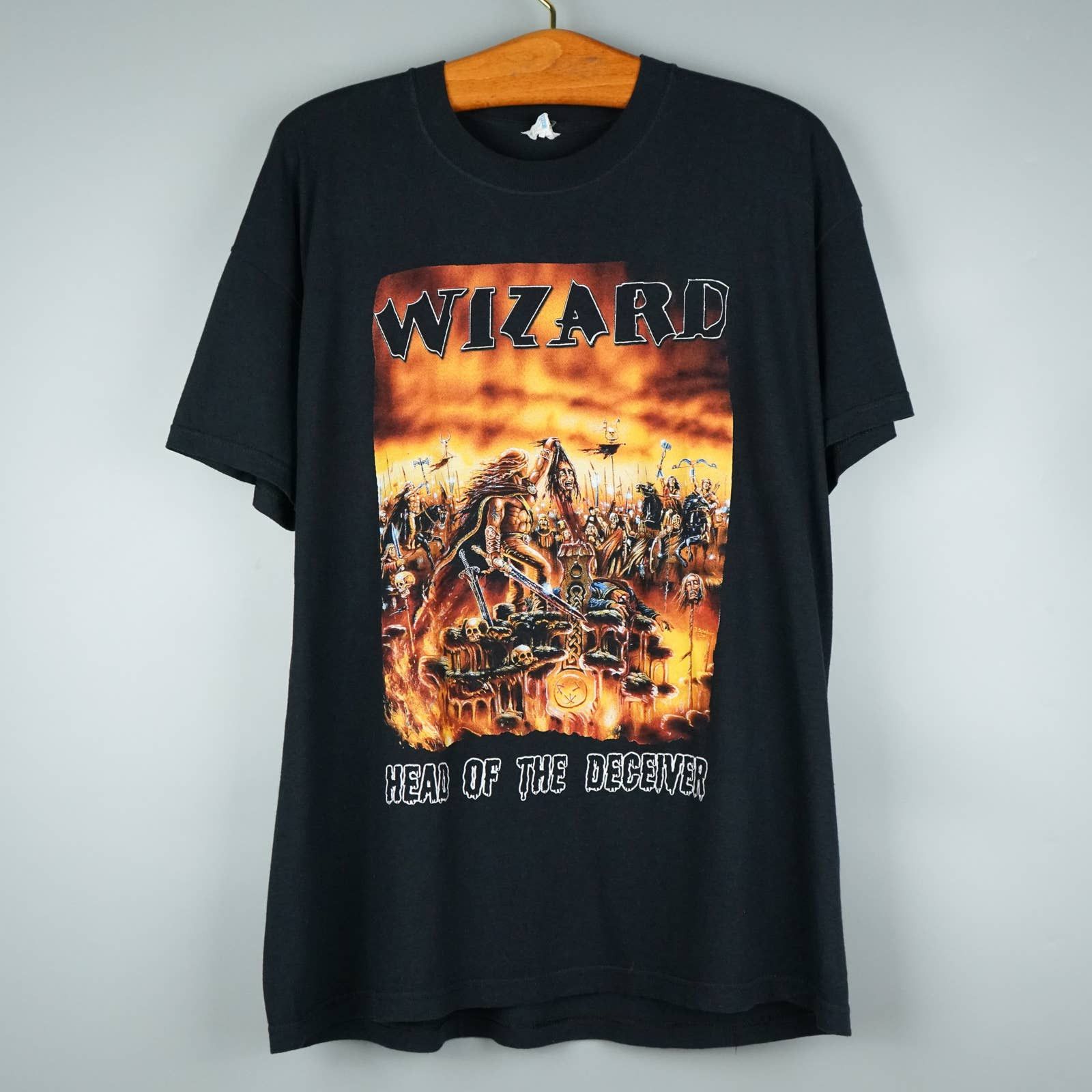 Band Tees × Vintage 2001 Wizard t-shirt Head of the Deceiver Size US XL / EU 56 / 4 - 1 Thumbnail