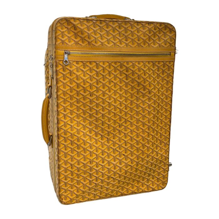 GOYARD Goyardine Rolling Suitcase Trolley PM Green 174285