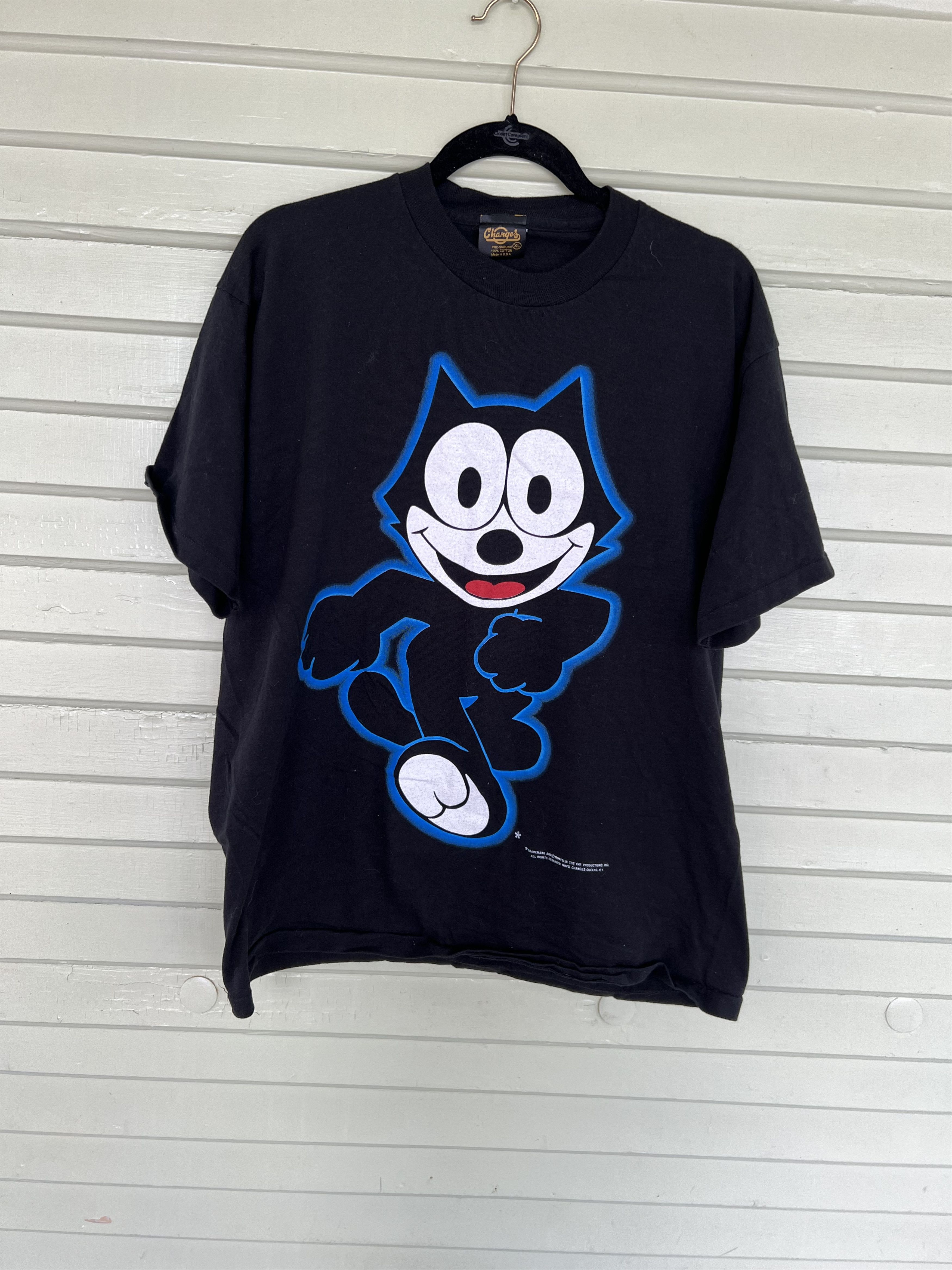 Image of Vintage Felix The Cat Shirt in Black, Men's (Size XL)