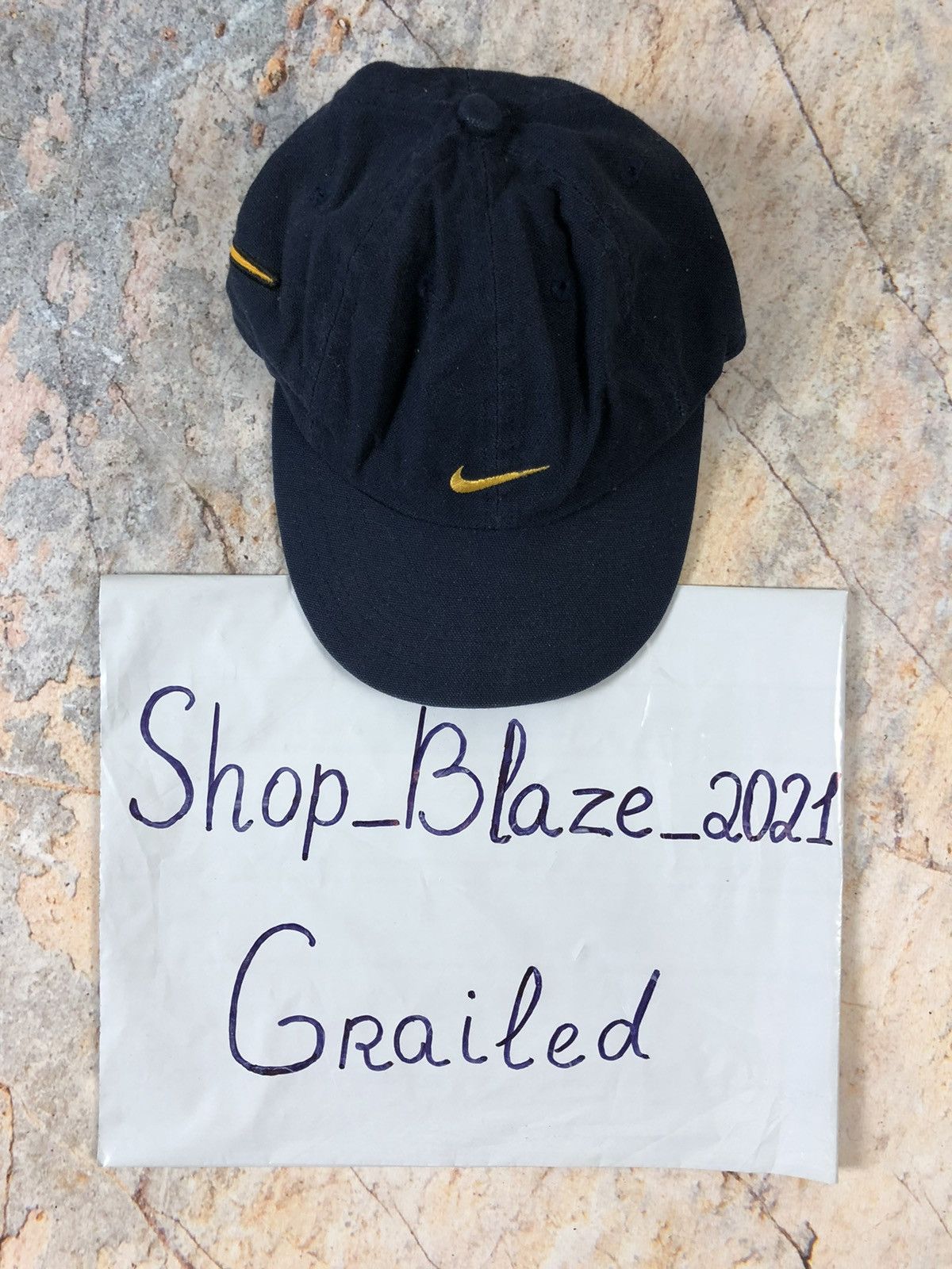 Nike × Vintage Nike vintage blue two logo hat cap Size ONE SIZE - 7 Thumbnail