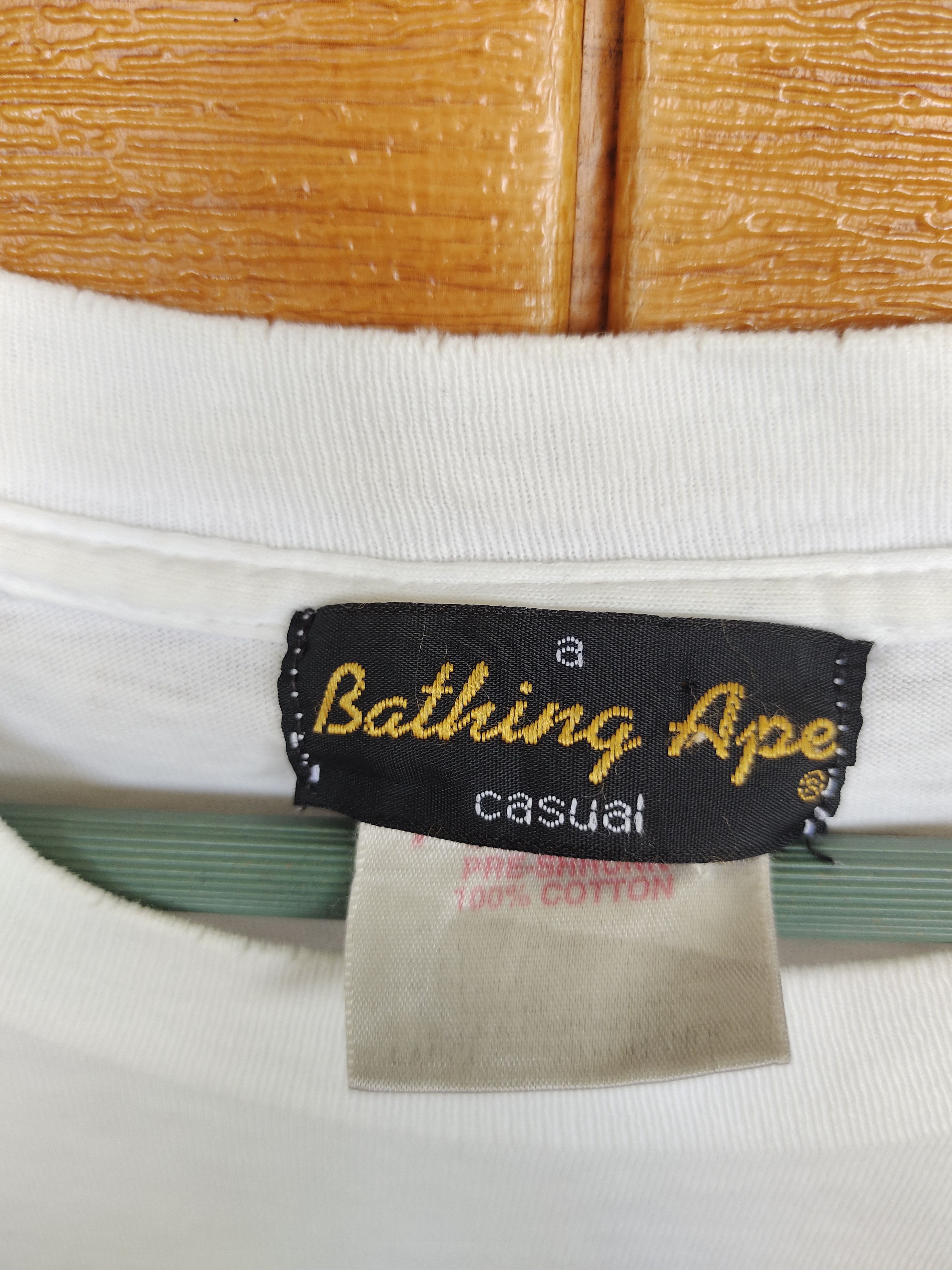 Bape Vintage 90s Bathing Ape 4 Human T Shirt Oneita Tag Size US L / EU 52-54 / 3 - 7 Thumbnail