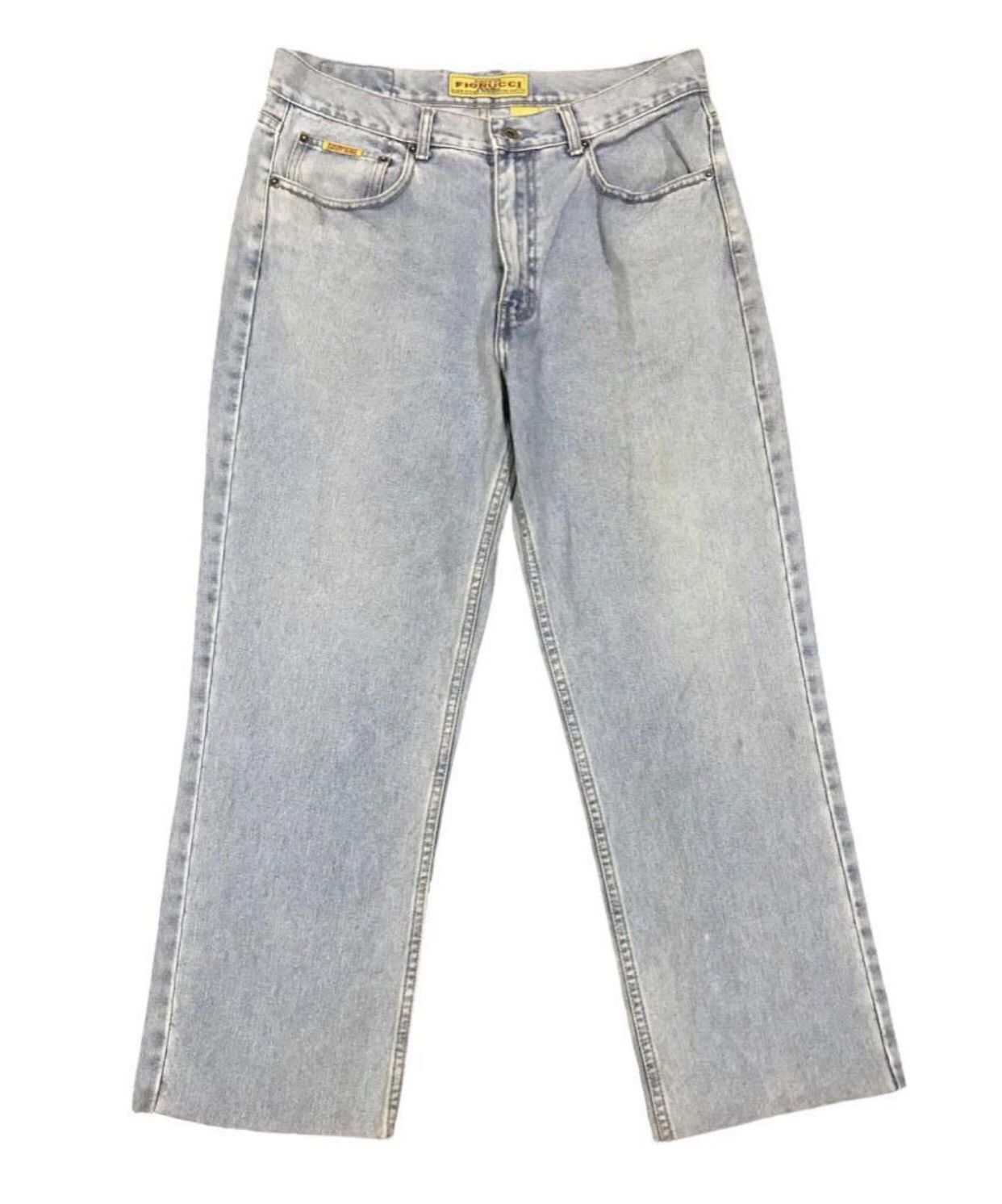 image of Fiorucci Milano Made In Italy Regular Straight Jeans in Blue, Men's (Size 34)