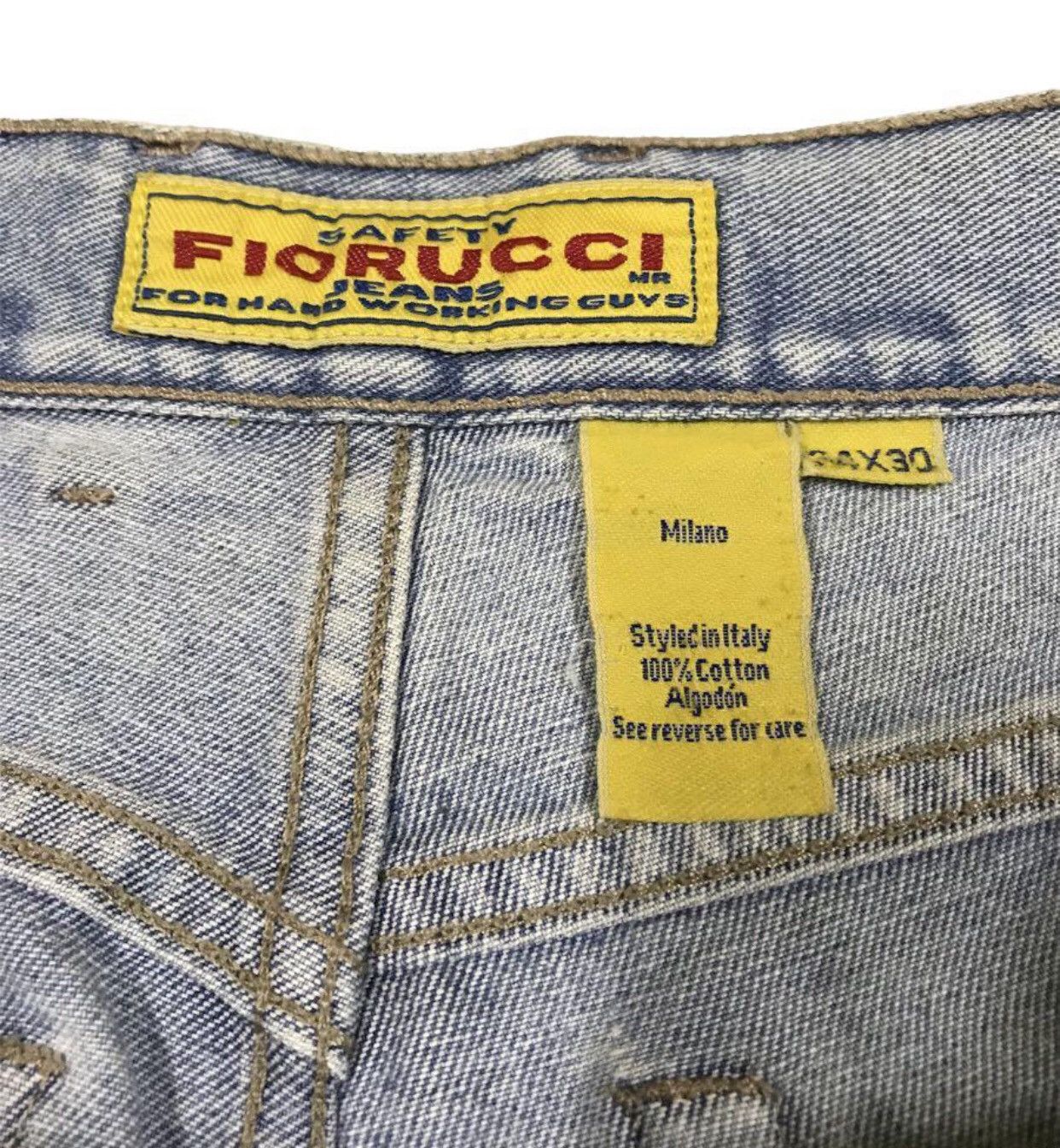 Fiorucci × Japanese Brand × Vintage Vintage Fiorucci Milano Made in Italy Regular Straight Jeans Size US 34 / EU 50 - 4 Thumbnail