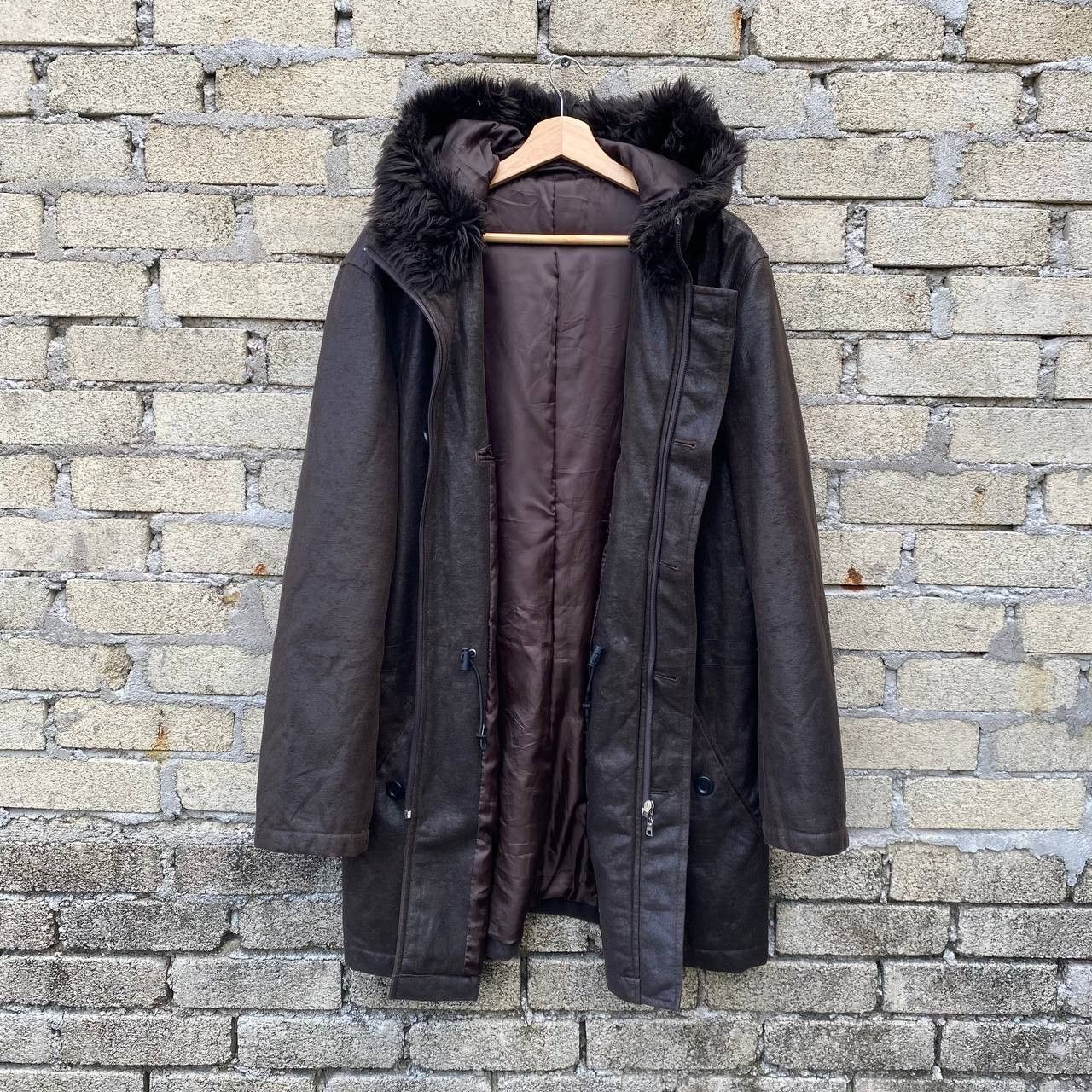 Comme Ca Ism Vintage comme ca ism faux leather fur trim jacket Size US XL / EU 56 / 4 - 6 Thumbnail