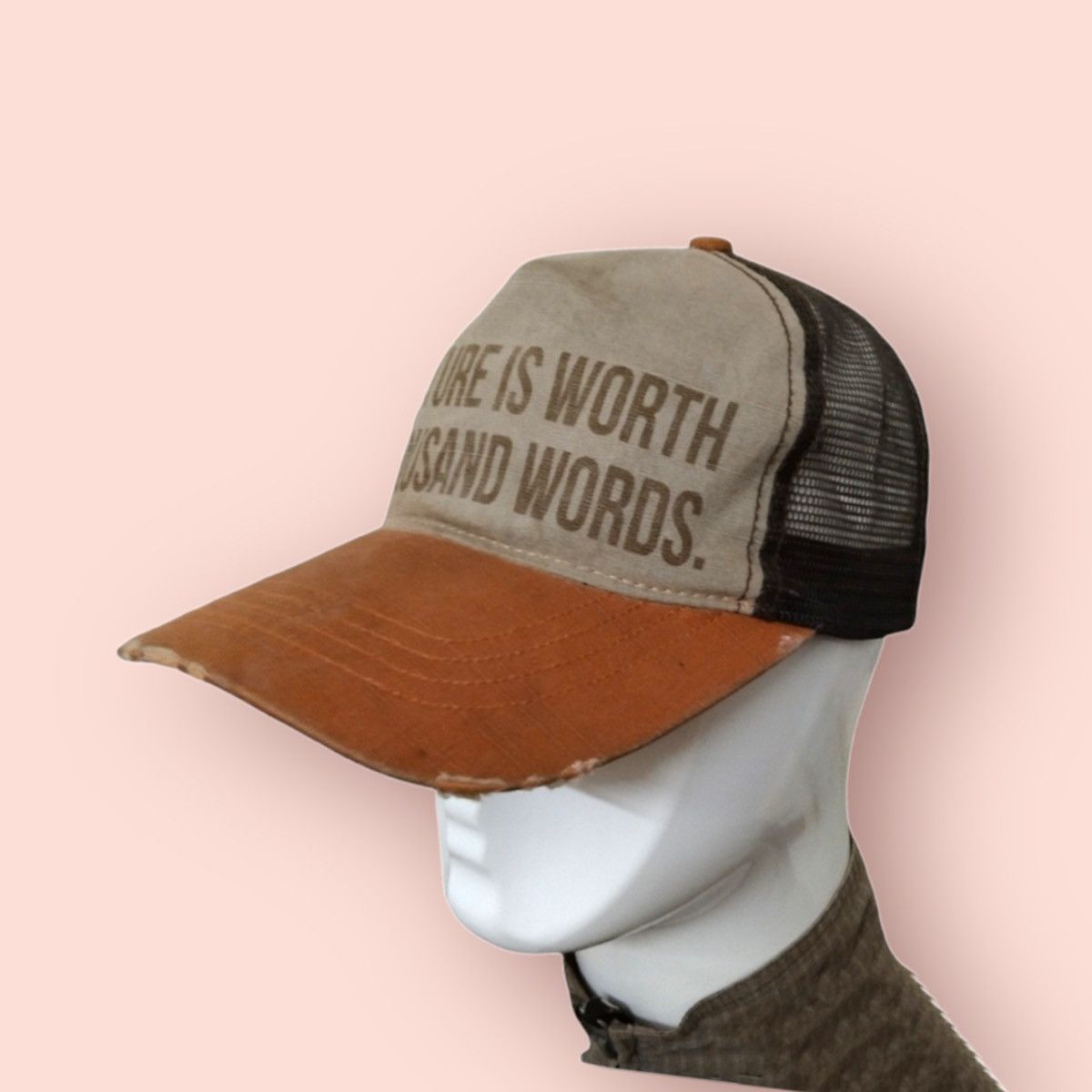 Japanese Brand 🔥DISTRESSED🔥 VINTAGE KAPITAL INSPIRED TRUCKER SNAPBACK Size ONE SIZE - 4 Thumbnail