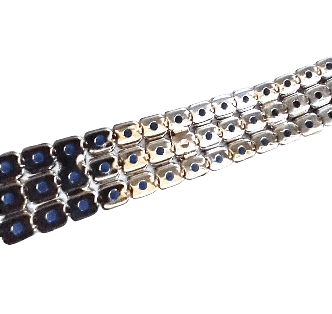 Jewelry Tennis Bracelet Blue Sterling Silver .925 Chain Size ONE SIZE - 6 Thumbnail
