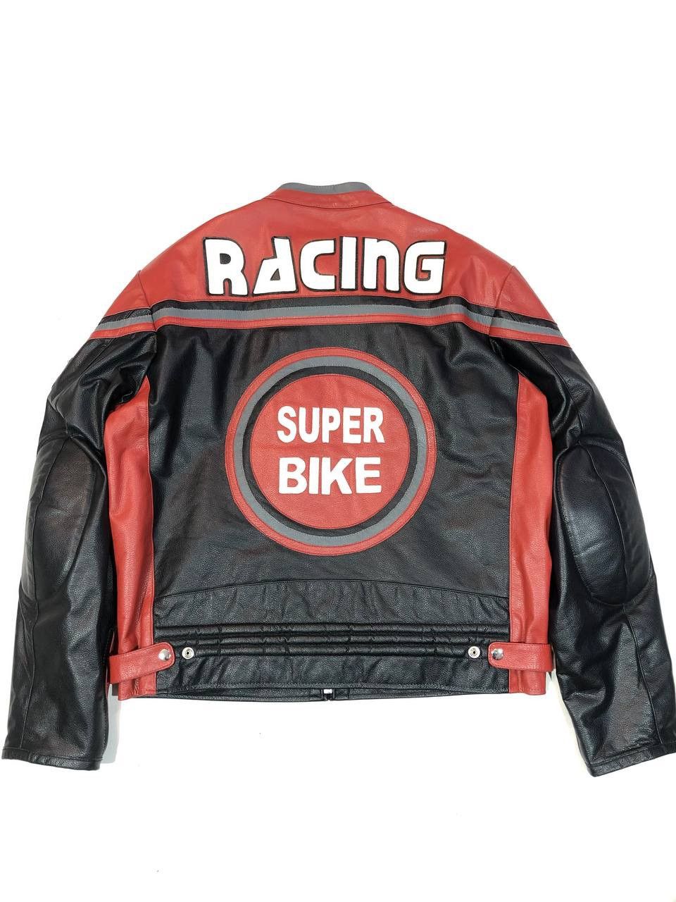 Other Super Bike Vintage Leather Moto Racing Jacket Size US XL / EU 56 / 4 - 10 Thumbnail