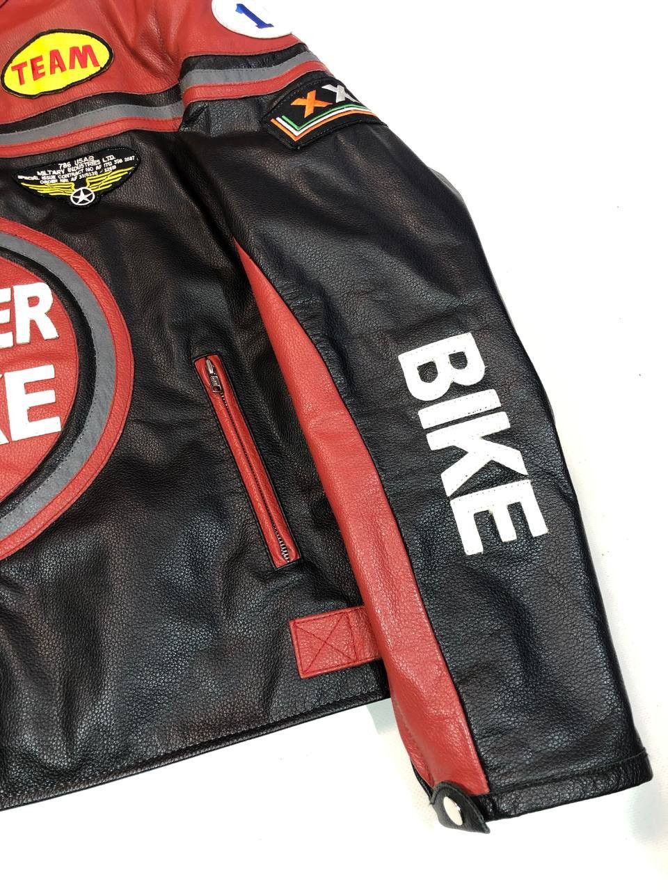 Other Super Bike Vintage Leather Moto Racing Jacket Size US XL / EU 56 / 4 - 7 Thumbnail