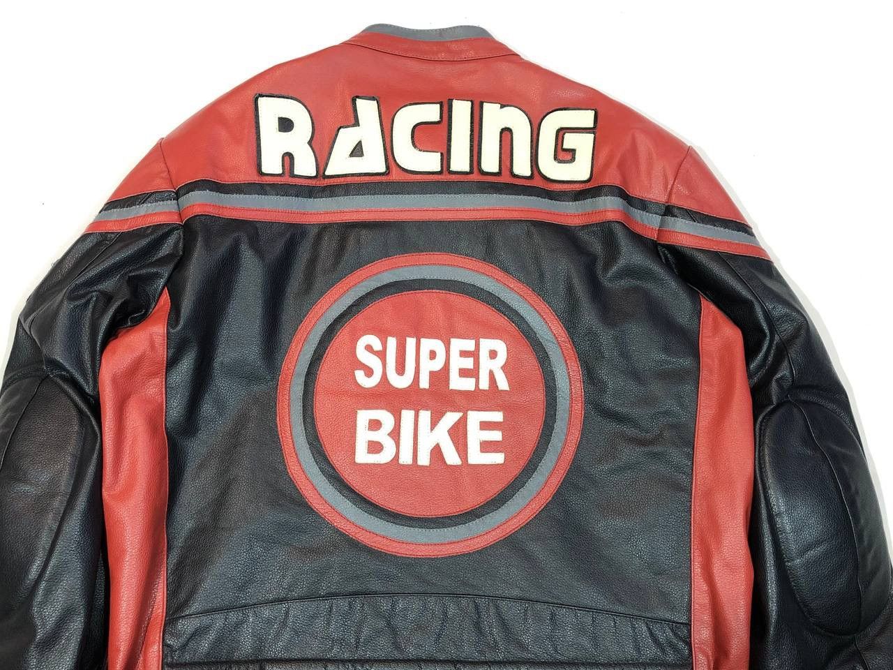 Other Super Bike Vintage Leather Moto Racing Jacket Size US XL / EU 56 / 4 - 11 Thumbnail