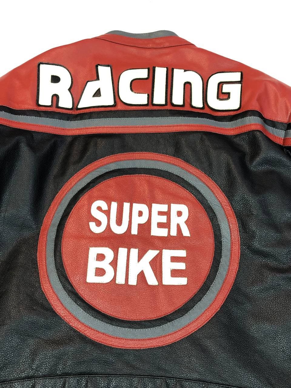 Other Super Bike Vintage Leather Moto Racing Jacket Size US XL / EU 56 / 4 - 12 Thumbnail