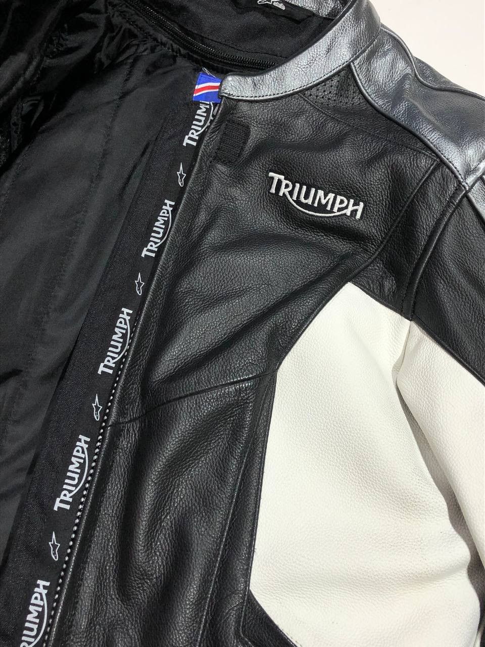 Other Alpinestars Triumph Leather Moto Racing Jacket Size US XS / EU 42 / 0 - 16 Thumbnail