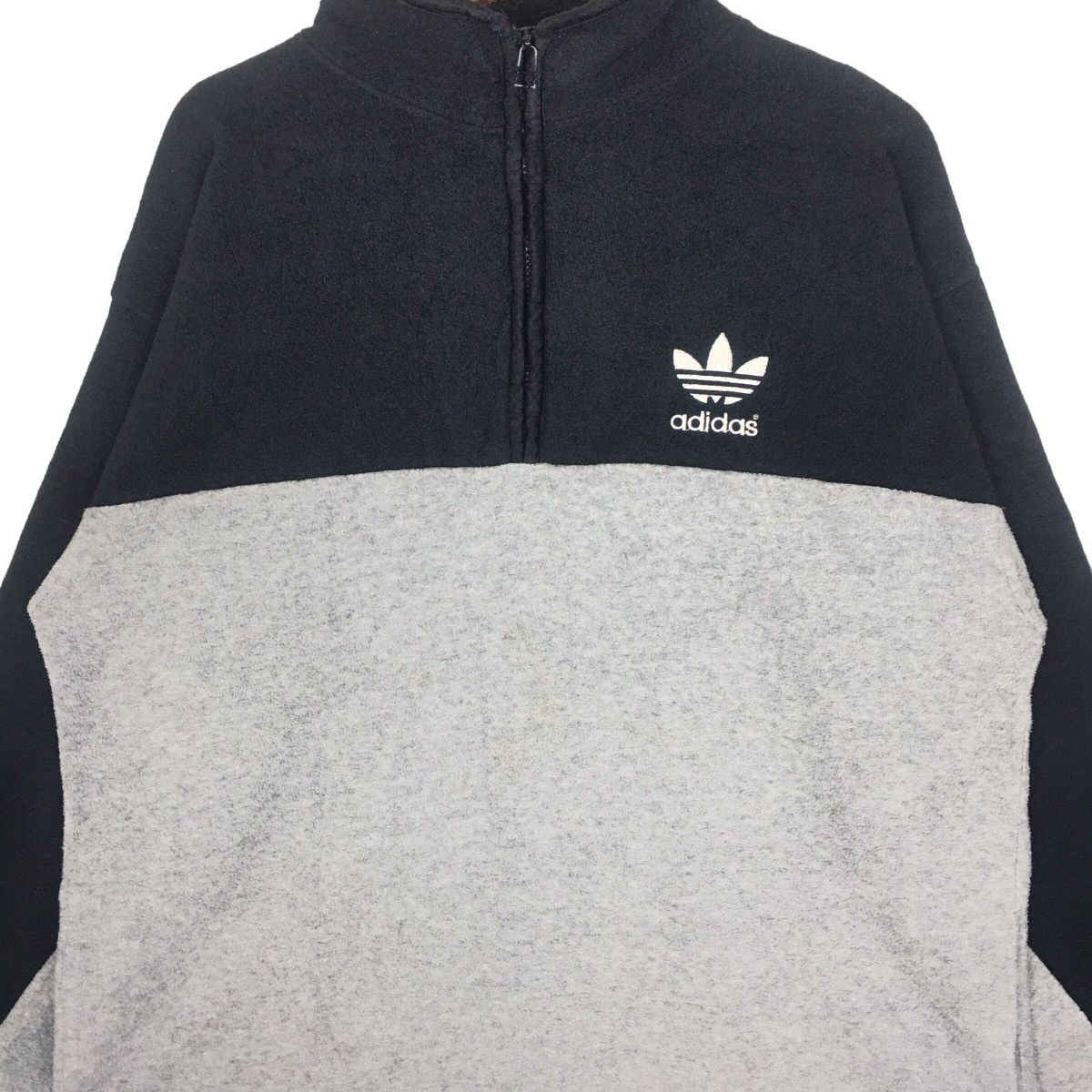 Adidas vintage Adidas EQT fleece Half Zipper Colour Blue/Grey Size US M / EU 48-50 / 2 - 2 Thumbnail