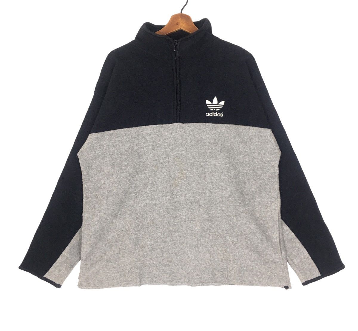 Adidas vintage Adidas EQT fleece Half Zipper Colour Blue/Grey Size US M / EU 48-50 / 2 - 1 Thumbnail