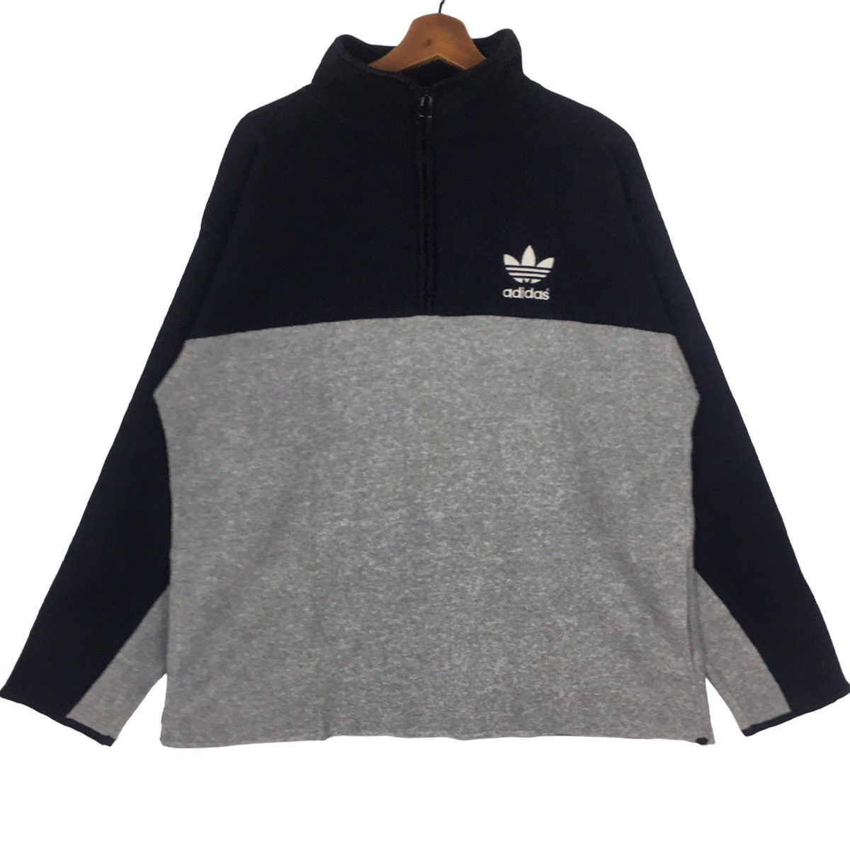Adidas vintage Adidas EQT fleece Half Zipper Colour Blue/Grey Size US M / EU 48-50 / 2 - 5 Thumbnail