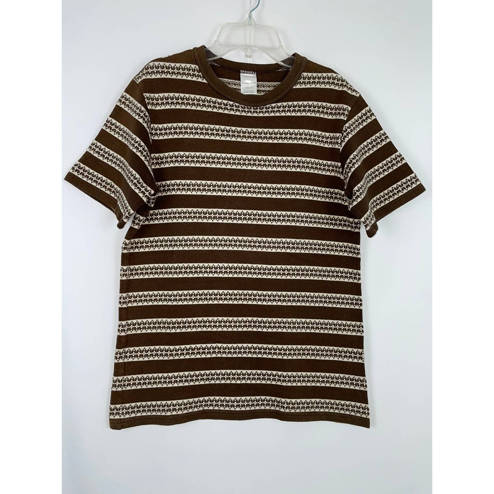 image of Archival Clothing x Number N Ine Number (N)Ine Patterned T in Brown, Men's (Size Medium)