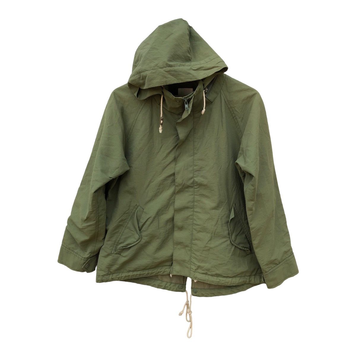 image of Lowrys Farms Windbreaker Jacket Hoodie in Green, Women's (Size Medium)