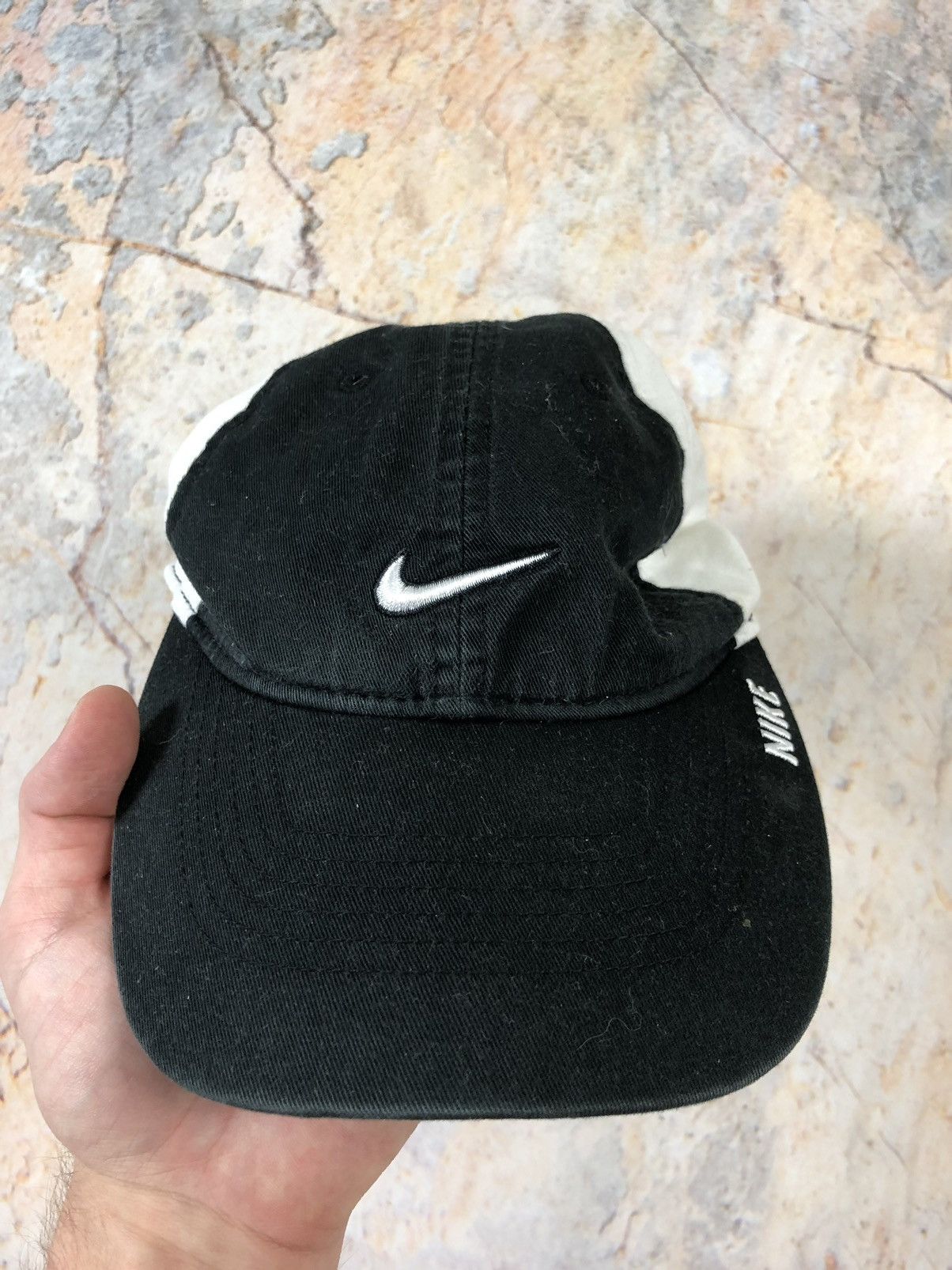 Nike × Vintage Nike vintage black white hat cap Size ONE SIZE - 3 Thumbnail