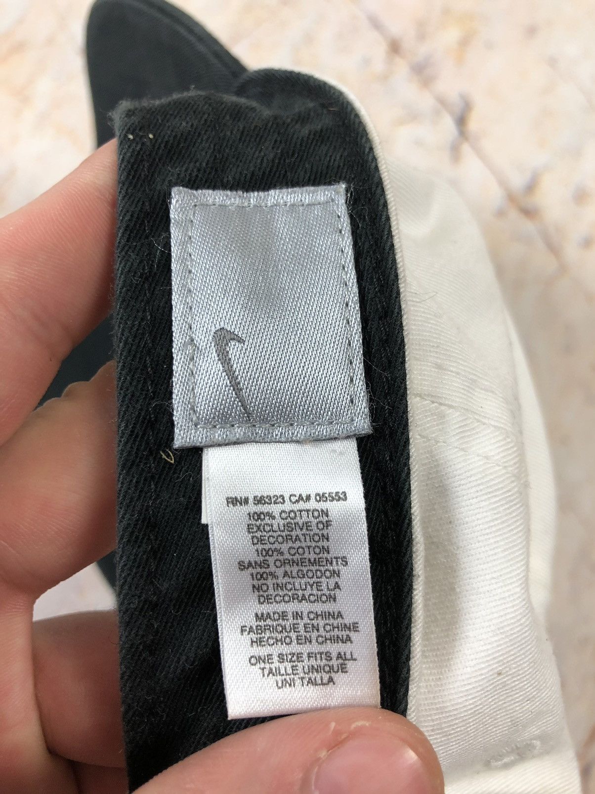 Nike × Vintage Nike vintage black white hat cap Size ONE SIZE - 6 Thumbnail