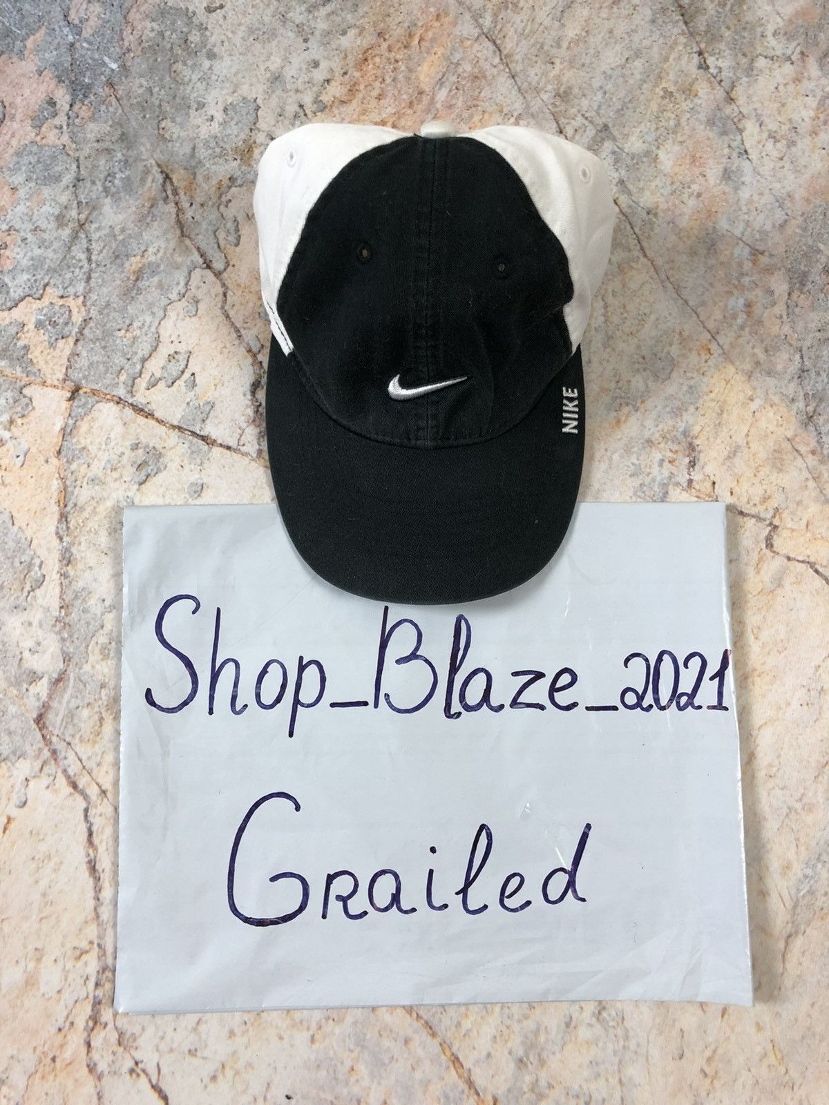 Nike × Vintage Nike vintage black white hat cap Size ONE SIZE - 2 Thumbnail
