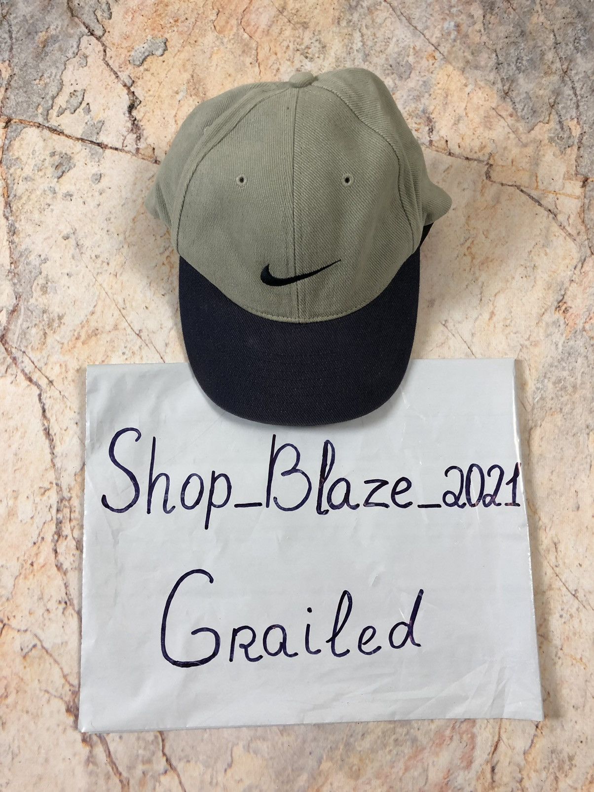 Nike × Vintage Nike vintage green black hat cap Size ONE SIZE - 2 Thumbnail