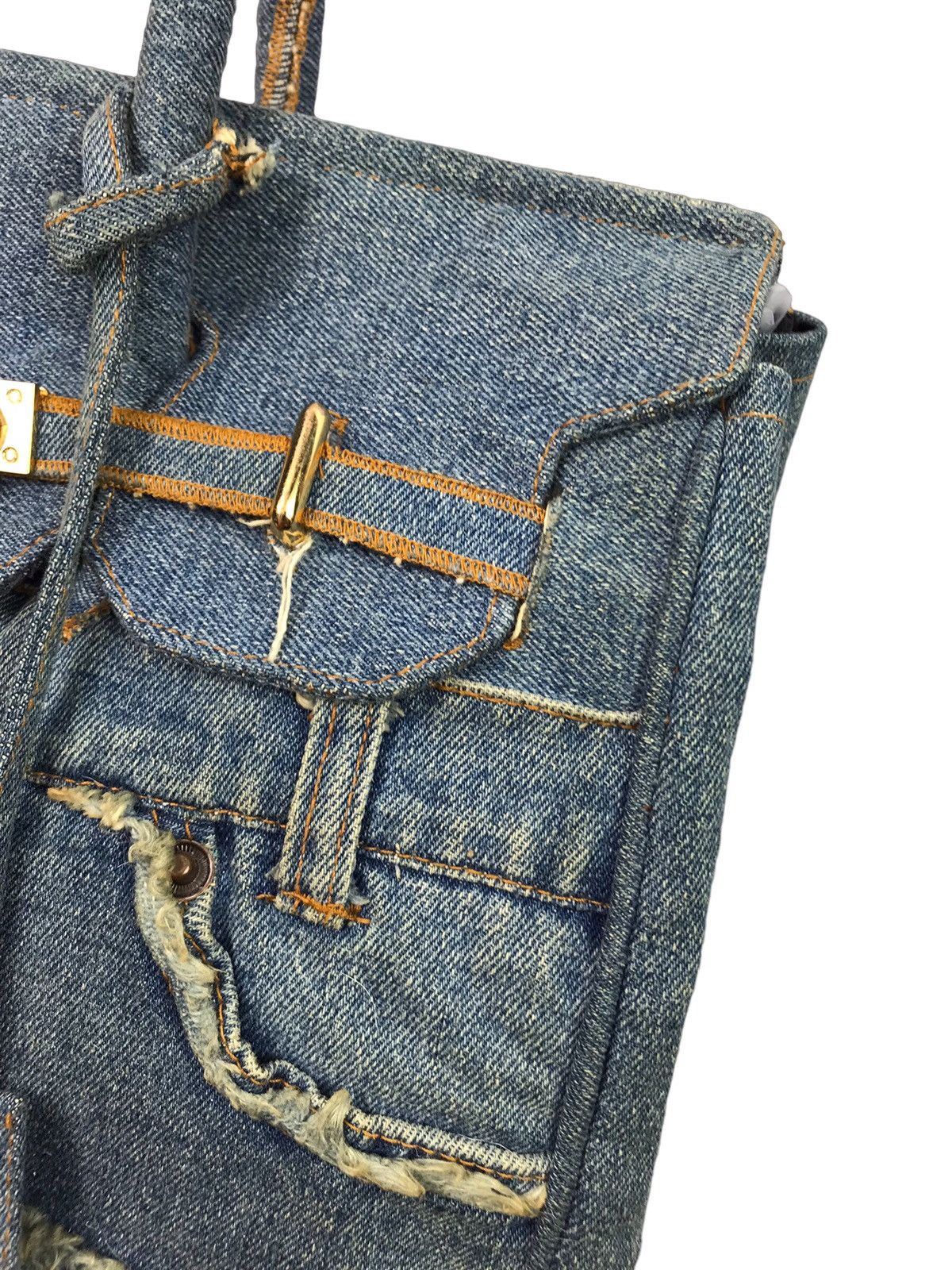 Handmade VINTAGE HANDMADE DENIM BIRKIN STYLE HANDBAG Size ONE SIZE - 8 Thumbnail