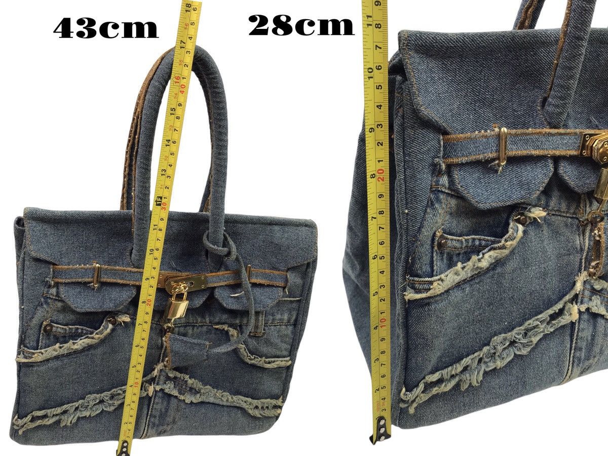 Handmade VINTAGE HANDMADE DENIM BIRKIN STYLE HANDBAG Size ONE SIZE - 22 Thumbnail