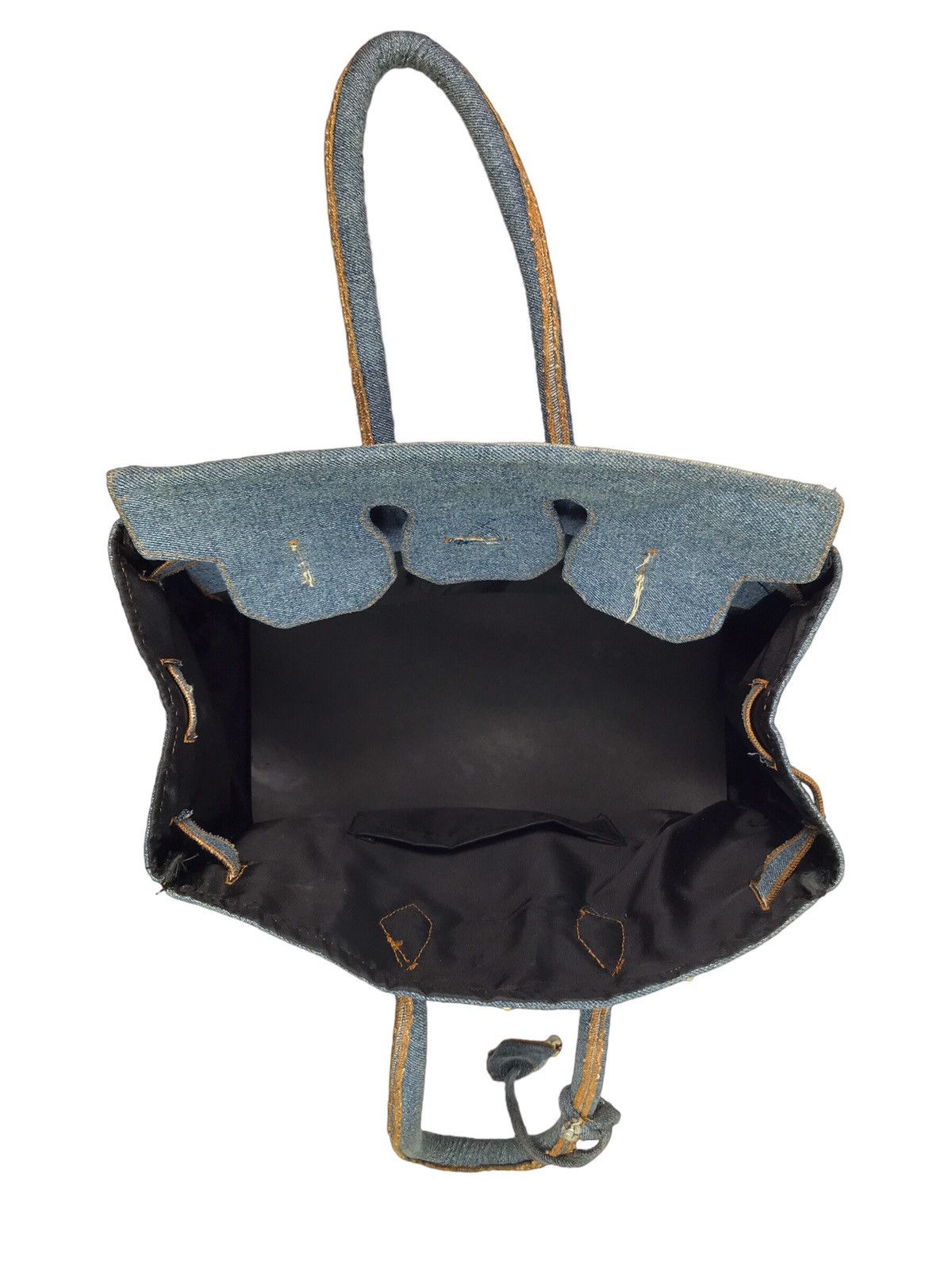Handmade VINTAGE HANDMADE DENIM BIRKIN STYLE HANDBAG Size ONE SIZE - 14 Thumbnail