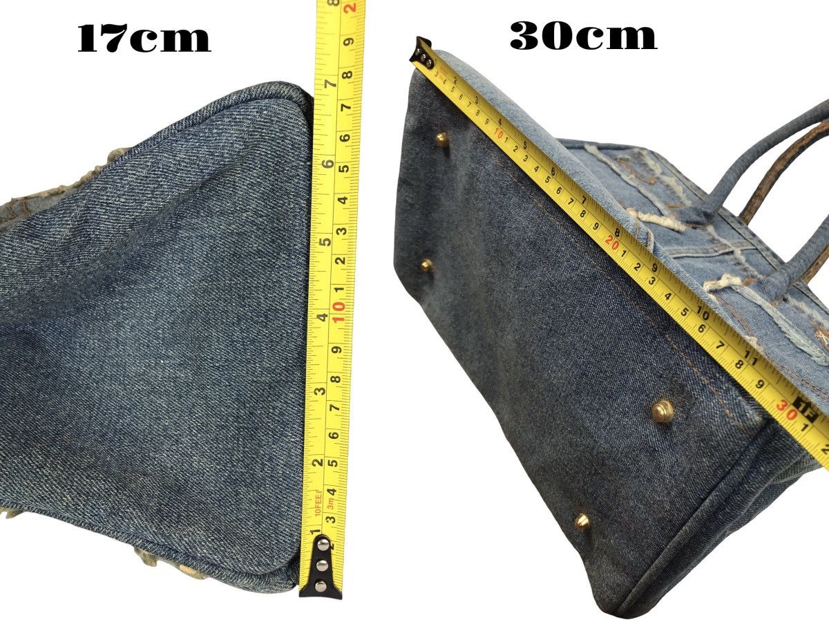 Handmade VINTAGE HANDMADE DENIM BIRKIN STYLE HANDBAG Size ONE SIZE - 23 Thumbnail
