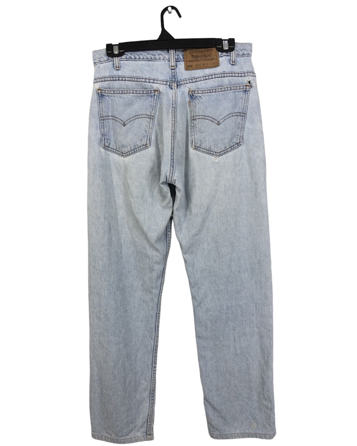 Other Vintage Levis 505 Regular Fit Orange Tab Light Wash Jeans Size US 30 / EU 46 - 2 Thumbnail