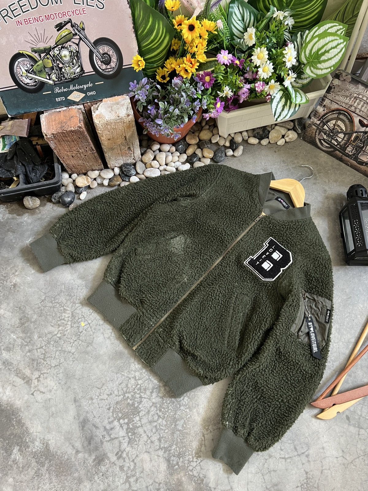 Vintage Vintage 🖤 Deep Pile Sherpa Quilted Zipper Up Bomber Jacket Size US S / EU 44-46 / 1 - 4 Thumbnail