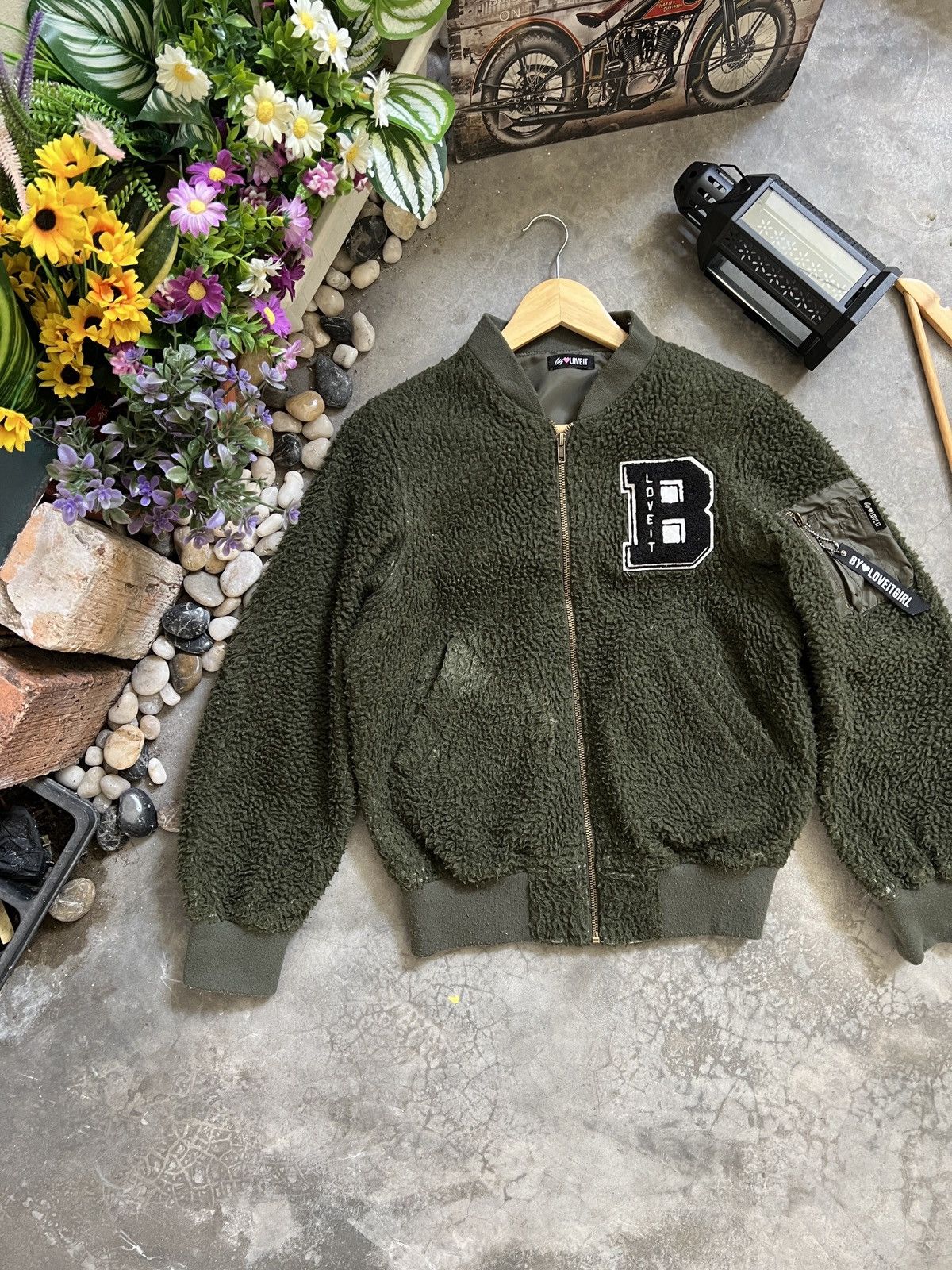 Vintage Vintage 🖤 Deep Pile Sherpa Quilted Zipper Up Bomber Jacket Size US S / EU 44-46 / 1 - 3 Thumbnail