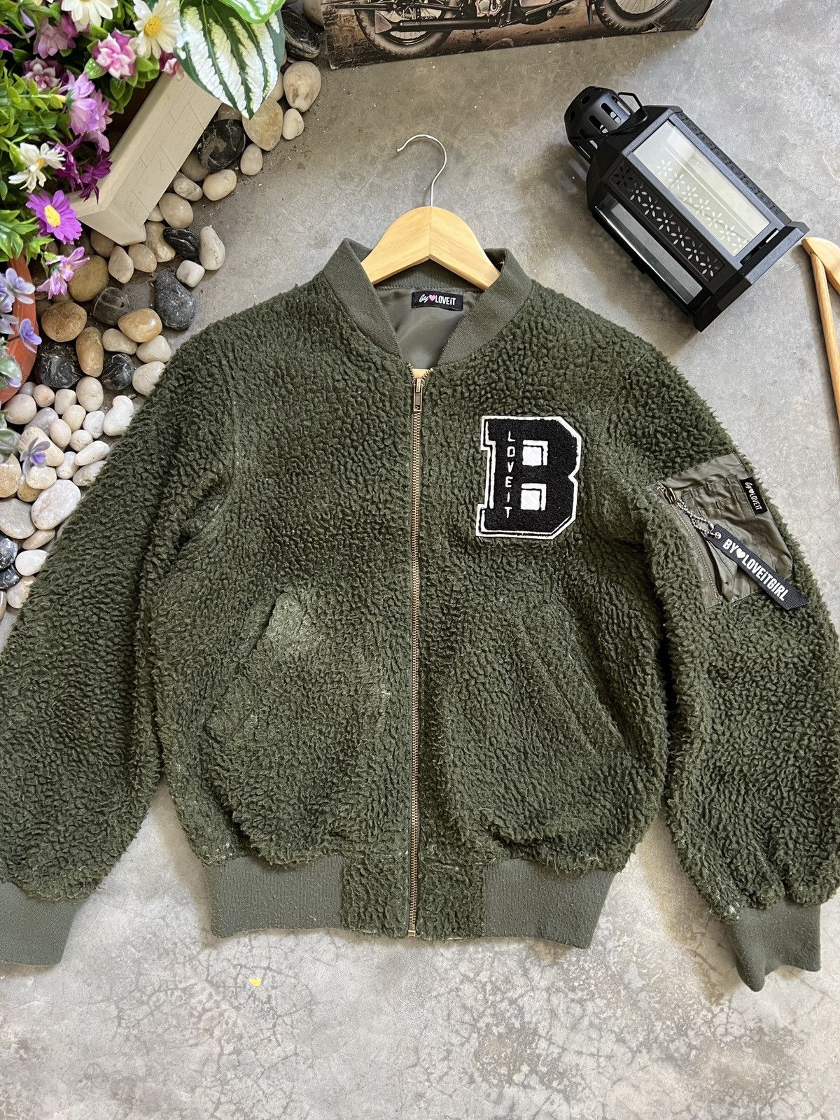 Vintage Vintage 🖤 Deep Pile Sherpa Quilted Zipper Up Bomber Jacket Size US S / EU 44-46 / 1 - 2 Thumbnail
