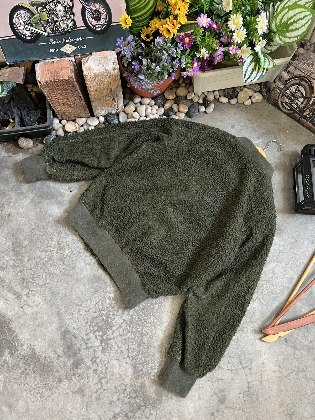 Vintage Vintage 🖤 Deep Pile Sherpa Quilted Zipper Up Bomber Jacket Size US S / EU 44-46 / 1 - 8 Thumbnail
