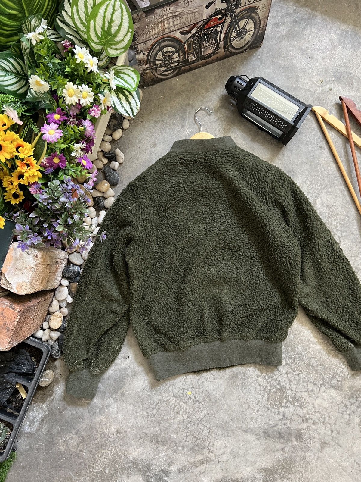 Vintage Vintage 🖤 Deep Pile Sherpa Quilted Zipper Up Bomber Jacket Size US S / EU 44-46 / 1 - 7 Thumbnail