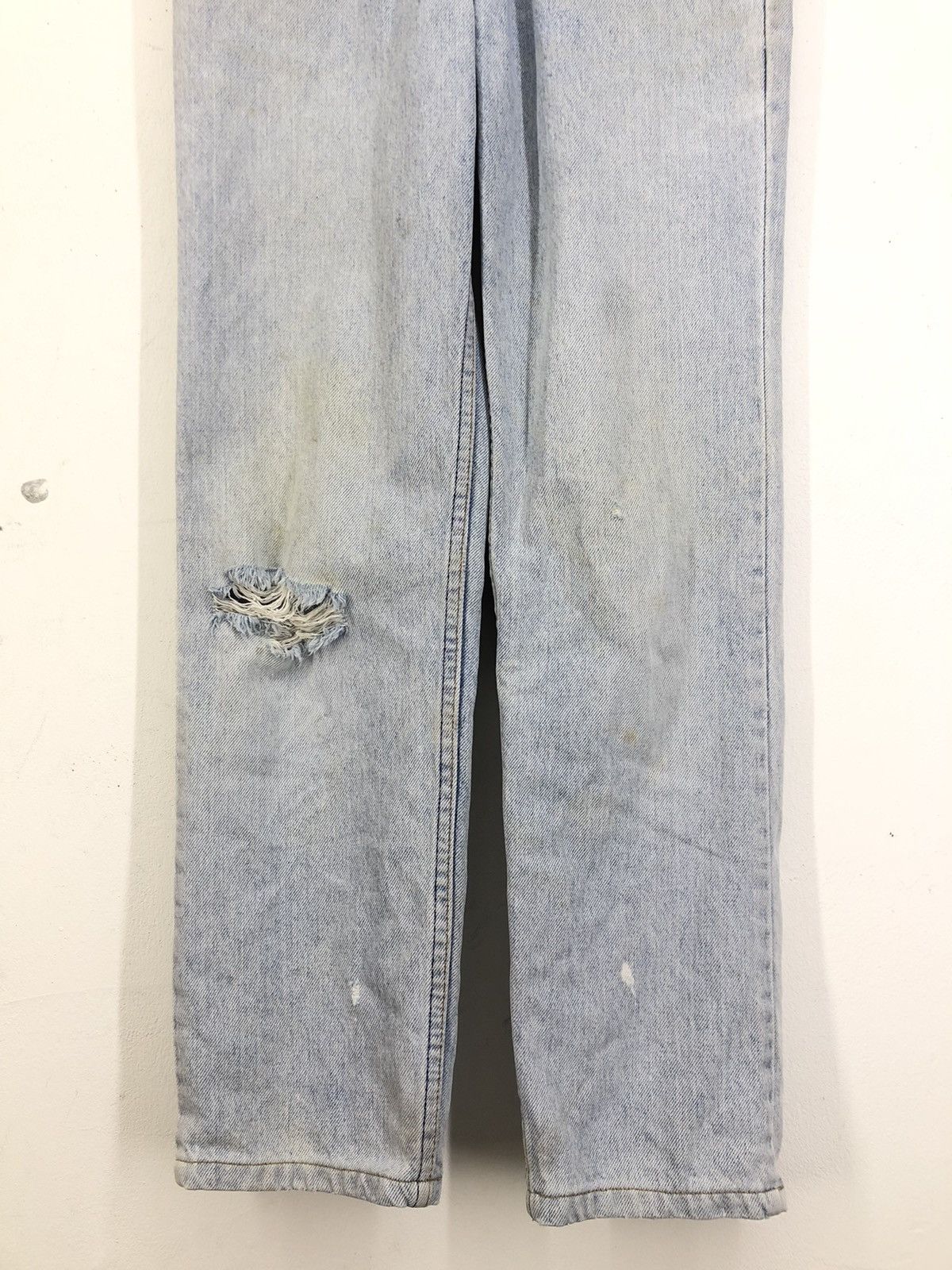 Levi's Vintage 90s Levis 510 Distressed Light Wash Jeans 25x38.5 Size 25" / US 0 / IT 36 - 7 Thumbnail