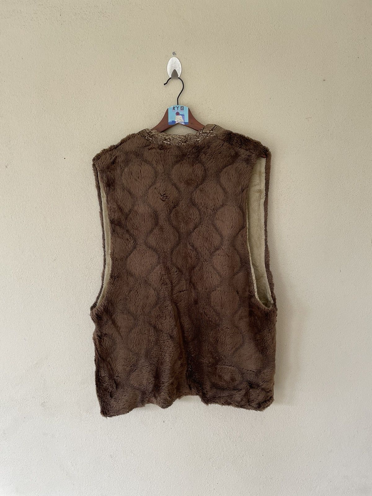 Japanese Brand × Vintage VINTAGE JAPANESE SNAKESKIN STYLE SHEARLING VEST Size US L / EU 52-54 / 3 - 4 Thumbnail