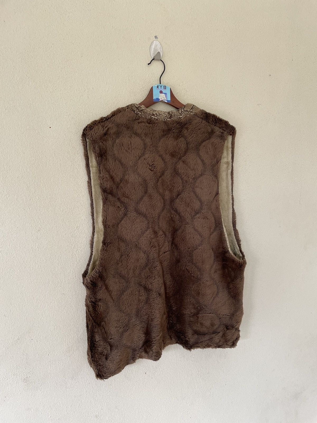Japanese Brand × Vintage VINTAGE JAPANESE SNAKESKIN STYLE SHEARLING VEST Size US L / EU 52-54 / 3 - 5 Thumbnail