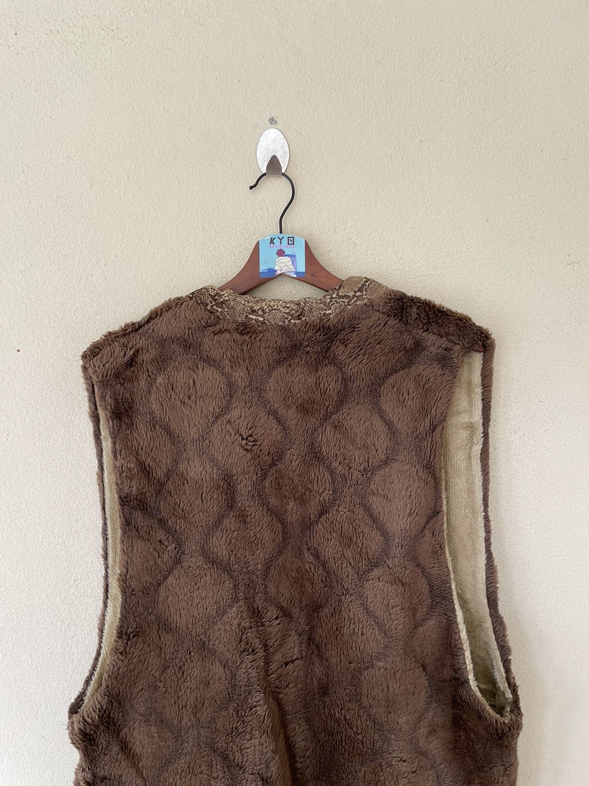 Japanese Brand × Vintage VINTAGE JAPANESE SNAKESKIN STYLE SHEARLING VEST Size US L / EU 52-54 / 3 - 6 Thumbnail