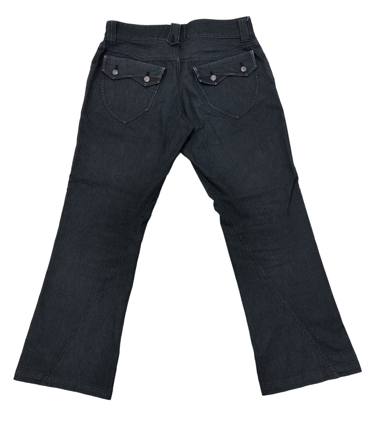 Michel Klein Michel Klein Homme Flared Bootcut Black Jeans Size US 30 / EU 46 - 2 Thumbnail
