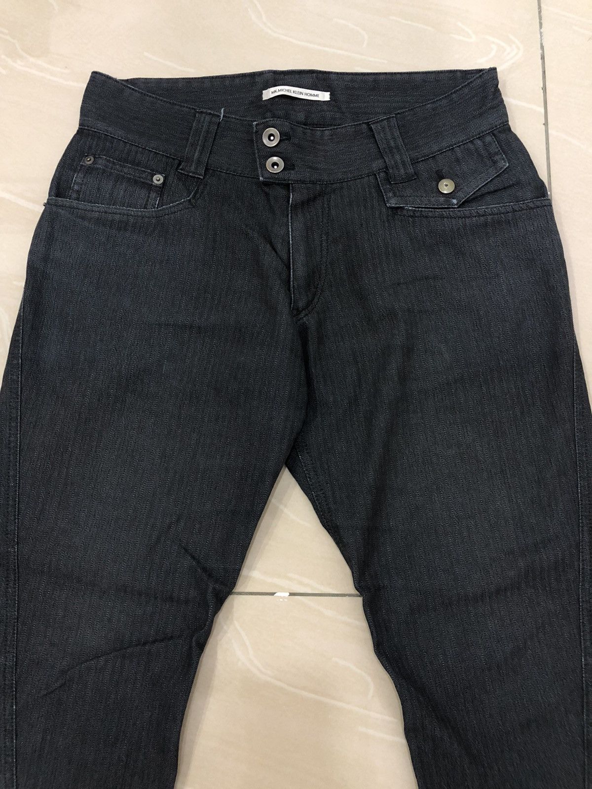 Michel Klein Michel Klein Homme Flared Bootcut Black Jeans Size US 30 / EU 46 - 3 Thumbnail