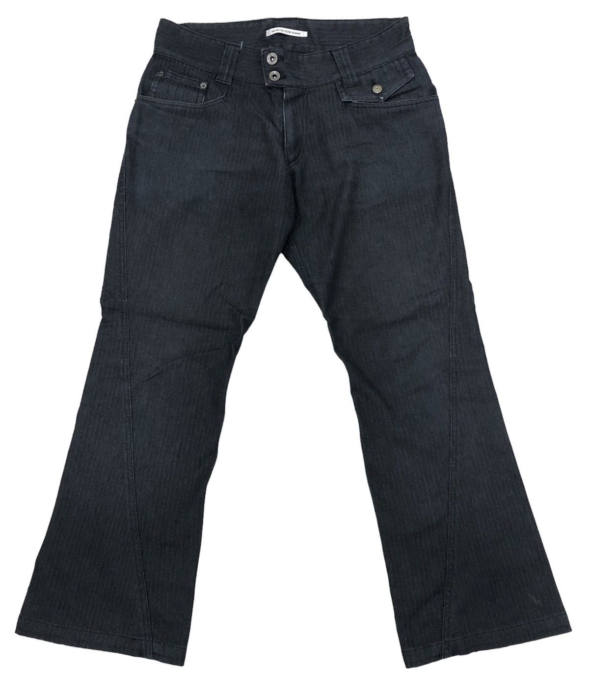 Michel Klein Michel Klein Homme Flared Bootcut Black Jeans Size US 30 / EU 46 - 1 Thumbnail
