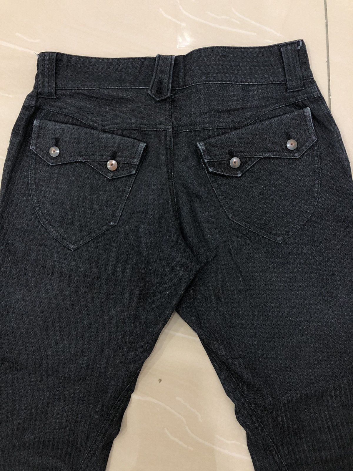Michel Klein Michel Klein Homme Flared Bootcut Black Jeans Size US 30 / EU 46 - 8 Thumbnail