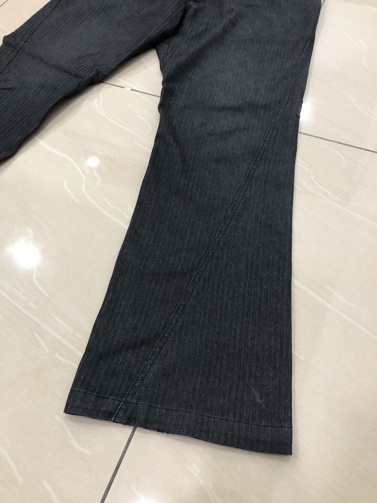 Michel Klein Michel Klein Homme Flared Bootcut Black Jeans Size US 30 / EU 46 - 5 Thumbnail
