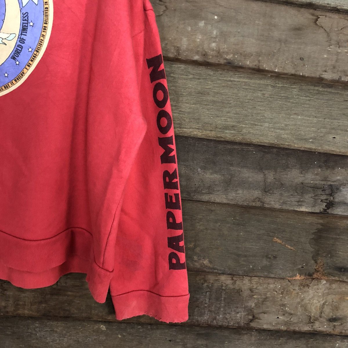 Cartoon Network × Japanese Brand Redeo Crown Papermoon Red Baggy Sweatshirt #5674 Size M / US 6-8 / IT 42-44 - 4 Thumbnail